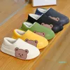 Slippers Waterproof Winter Women Thick Platform Non-Slip Home Rubber Warm Indoor Cotton Men Couples Slipper Cartoon Bear Shoes