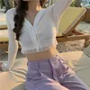 Sexy V Neck T Shirts Women Lace Patchwork Knitted Long Sleeve Shirt Summer Fashion Korean Slim Ladies Tees 10373 210527