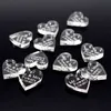 50pcs spersonalizowane grawerowane akrylowe lustro miłość serce z dziurą Tagi prezentowe