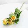 Decorative Flowers & Wreaths Retro Pink Rose Artificial Slik For Room Home Decoration Bouquet DIY Wedding Fake Flower Arrangement Party Po P