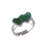 Mood Ring Double Peach Heart Party Wedding Color Changing Rings