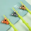 Gel Pennor Söt Mjuk Gummi Koala Pen Kawaii 0.5mm Svart Bläck Neutral Office Supplies Needle Japanese Stationery Kids Gifts