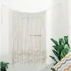 Tassel Drzwi Curtain Maroko Macrame Wall Wiszące Nordic Woven Tapest Wall Decor Wieszak Boho Home Decor Art Tassel Okno Wiszące