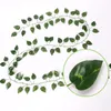 Decorative Flowers & Wreaths 12pcs 2M Artificial Leave Garland Fake Green Leaf Ivy Vine Plant Wall Hanging Wedding Party Home Garden Decor