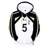 Japão Anime Haikyuu Cosplay Cosplay Fukurodani Academia Voleibol Clube Akaashi Keiji Bokuto Koutarou Unisex 3D Hoodie Moletom Y0913