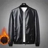 Män Brun Jacka Höst och Vinter Läder Jackor Koreanska Mode Kläder Plus Storlek Fur Coat 211124