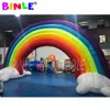 Colorful Advertising Archway Inflatable Rainbow Arch With Blower for Wedding Party Event decoration