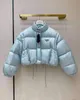 Women's Down Jacket Triangle Label Löstagbar hylsa tjock varm vindbrytare för lady smala jackor vinterutgifter bokstäver