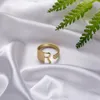 Rinhoo Nieuwe Verstelbare Open Chunky A tot Z Brief Ringen Zinvolle Initial Ringen Sieraden Cadeau Voor Vrouwen 20202206292