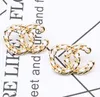 En gros 20color marque designer lettre charme boucles d'oreilles haut de gamme plaqué or 18 carats cristal strass géométrique fleur boucle d'oreille femmes bijoux de mariage accessoire