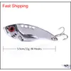 12pcs blade metal vib fishing lures bait 55cm 11g 8hooksシンキングスプーンルアーJzf hairclippers20119390676