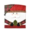 Christmas cartoon doll print chair cover Santa Claus dining table linen holiday Christma Decorations chair-cover DD728