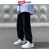 LAPPSTER Hommes Japonais Streetwear Solide Baggy Joggers Pantalon 2020 Homme Mode Coréenne Hip Hop Pantalon de Survêtement Couple Pantalon Noir 5XL Y0927