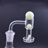 Glow in the dark Terp Slurper Smoking Quartz Banger With Pill Glass Marble Ruby Pearls Terp Vacuum Nails For Water Bongs Dab Rigs