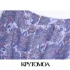 KPYTOMOA Women Chic Fashion With Knot Paisley Print Wrap Midi Skirt Vintage High Waist Back Zipper Female Skirts Mujer 210629