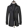 Bolubao Brand Wool Blend Coats Män Vinter Mäns Högkvalitativ Tjock Casual Ull Coat Fashion Wild Wool Overcoat Man 211122