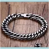 Link, jewelrylink, cadeia moda masculina pulseiras raciais de 10,5 mm de tom de a￧o inoxid￡vel de a￧o inoxid￡vel Link de 20,5 cm de comprimento Hip Hop Jewelr