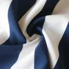 Damenbekleidung Gestreifte weiße Bluse Langarmhemden V-Ausschnitt Chiffon Lose Vollblusen 2019 Sommer Neu Schwarz Blau Rot 3XL X0708