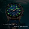 Lige moda masculina relógios topo marca de luxo silicone esporte relógio masculino quartzo data relógio de pulso à prova dwaterproof água cronógrafo 220225