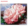 Målningar 5D DIY Diamond Painting Flower Mosaic Konst Nålverk Rosa Tulpan Röd Rose Bild Rhinestone Cross Stitch Broderi