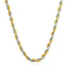 Cheap 2mm m 4mm 6mm 24in stainls steel chain necklace 14k 18K 24K gold plated Twist Rope Chain