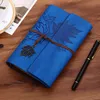 165 * 235mm Voyageurs Vintage Notepads Pu en cuir vierge Kraft Diary Notebook Notebook Sketchbook Papeterie School Office Fournitures LLE11417