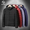 Winter Fashion 2021 Merk Ultra Licht 90% Witte eendendonsjack Mens Koreaanse Streetwear Feather Jassen Hooded Warm Heren Kleding Y1103