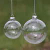 8pc 6810cm Christmas Ball Ornament Clear Glass Bauble Xmas Decoration Pendant Wedding DIY party Event Memory ball Only Glass T200117