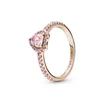 Hög kvalitet 100% 925 Sterling Silver passar pandora Ring Smycken guld ny sublimt hjärta rosa grön ring Förlovningsälskare Mode vigselring för kvinnor