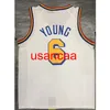 Alla broderier Young Thompson Curry Wiggins Durant 6# 2020 Basketball Jersey White Anpassa Herrmännens ungdomsväst Lägg till valfritt nummer XS-5XL 6XL Vest