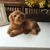 Simulación peluche juguete realista golden retriever perro muñeca modelo artesanía decoración para el hogar regalo para bebés educativos para niños juguete suave 220217