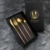 Stainless Steel Spoon Fork Chopstick Knife Set with Storage Gift Box Coffee Dessert Forks Spoons Kitchen Tableware Sets