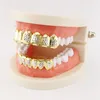 Hip Hop Dental Grillz S Gold Titanium Sport Akcesoria Zabawne szelki Metalowe srebrne kolory galwuter miedziany Grill Wome6260949