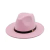 Chapeaux en feutre de laine à large bord pour hommes et femmes, chapeau de Jazz de style britannique, Trilby Party Panama Fedora, 60CM