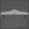 Hårklipp Barrettes smycken europeisk brud krona bröllopsklänning huvudbonad aessory engagemang droppleverans 2021 ty5