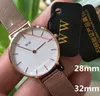 Damdesigner armbandsur Pure rostfritt stål WW3A DW 36mm 32mm 28mm Superior Rose Gold Fashion Quartz Movement Watch Montre de Luxe