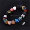 Bracelets Beaded, Strands Eight Planets Bracelet Men Natural Stone Universe Yoga Chakra Solar System Star Disery Jewelry Byz-18 Drop Deliver