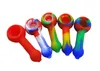 108mm Silicone Pipe with glass bowl Multi Colors Portable Hand Unbreakable Tobacco Pipes in stock
