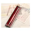 Clear Transparent Pencil Cases With Red Color Bottom Plastic Pen Packing Boxes W jllyWo yummy_shop