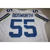 Aangepaste 001 Brian Bosworth # 55 lb genaaid retro-jersey voetbal jersey Size S-4XL of Custom Any Name of Number Jersey