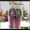 Dynda Żyrandol Kryształ Rhinestone Akrylowe Koło Czerwony Purpurowy Colorf Handmade Łańcuch Długie Kędziorki Kolczyki Dla Kobiet Żona Charms Bohemian J