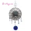 Bristlegrass Turkish Nazar Blue Mal Eye Quartz Relógio de Parede Pendurado Pingentes Amulets Amuletos Encantos Sorte Bênçãos Proteções Home Decor H1230