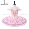 Adult Professional Ballet Tutus Cream Pink Platter Performance Fairy Doll Pancake Tutus Women Classical Ballet Stage Costumes BT9055