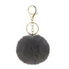 8cm Imitate Rabbit Fur Ball Keychain Pom Pom Car Handbag Keychains Decor Fluffy Faux Rabbit Fur Key Ring Bag Accessories