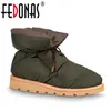 Fedonas Moda 2022 Ins Kadın Marka Ayak Bileği Çizmeler Kış Sıcak Kadın Kar Botları Platformları Rahat Kısa Ayakkabı Kadın Çizmeler 211116