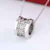 Fashion Pendants Necklace Stainless Steel Double Row Stone Octagonal Pendant With Screw Cap Love Necklaces Couple Gift for Romantic Holiday, Valentine's Day,