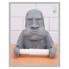 Porte-papier hygiénique distributeur île de pâques Moai Design mural porte-rouleau fournitures de rangement durables pour salle de bain CNIM