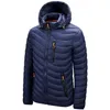 Männer Winter Daunenmantel Windjacke Mit Kapuze Warme Jacke Undefinierte Outwear Leichte Tragbare Lässige Mode Kleidung Veste Homme 211129