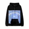 Nerkowca Kwiat Patch Bluza Z Kapturem Mężczyźni Kobiety Szycie Luźne BF High Street Hip-Hop Bluzy Casual Student Koszula Trend 210526