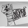 Geef nooit op Motiverende Muursticker Gym Muurdecor Vinyl Never Give Up Quotes Phrase Sport Gym Training Muursticker C983 210310